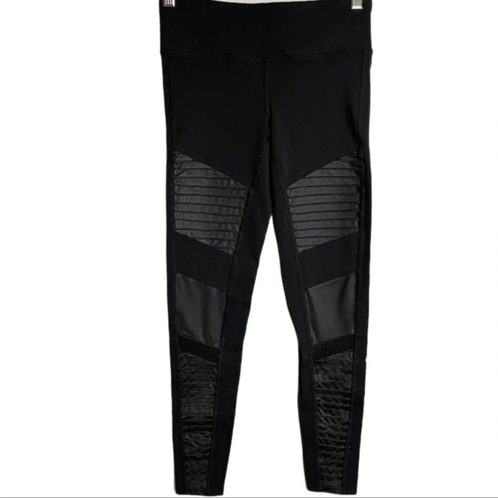 Alo Yoga Moto Style Black Leggings Size Small